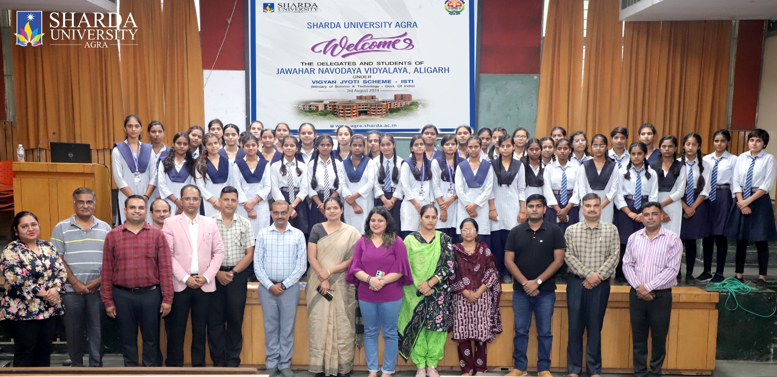 Jawahar Navodaya Vidyalaya Aligarh Students and Delegates Visited SUA 1 - Sharda University Agra