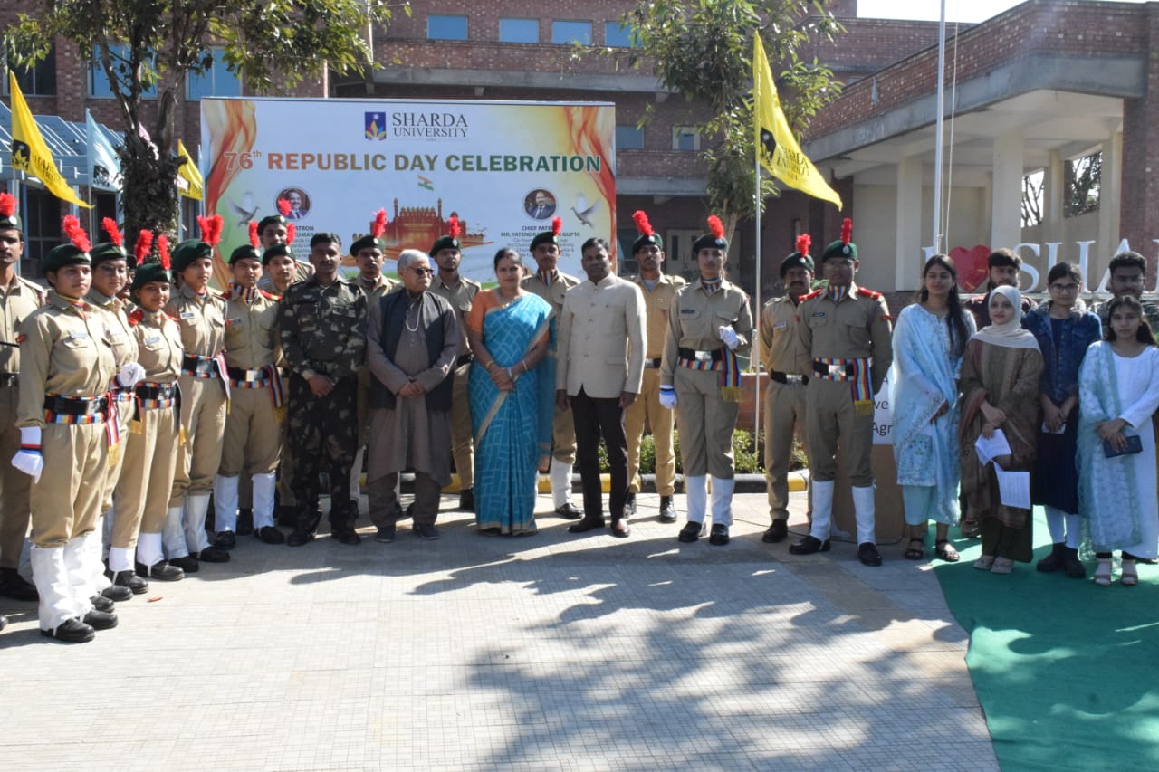 76th Republic Day - Sharda University Agra