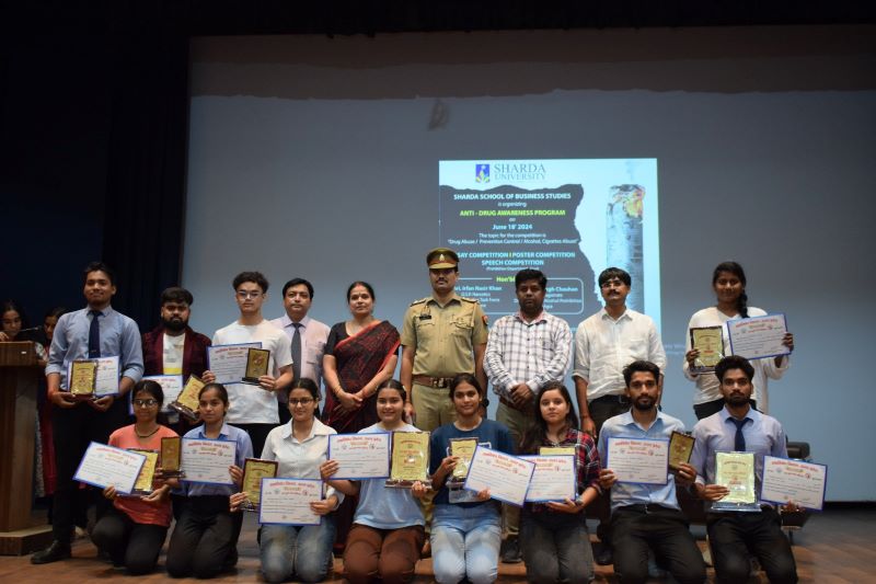 SSBS Organised Anti-Narcotics Awareness Program - Sharda University Agra