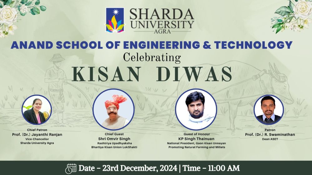 Celebrating Kisan Diwas 2024 - Sharda University Agra