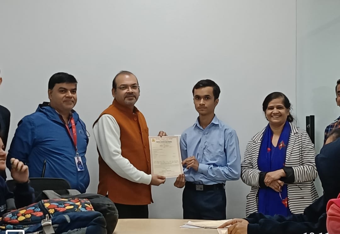 Certificate distribution program of BHARTIYA SANSKRITI GYAN PAREEKSHA - Sharda University Agra