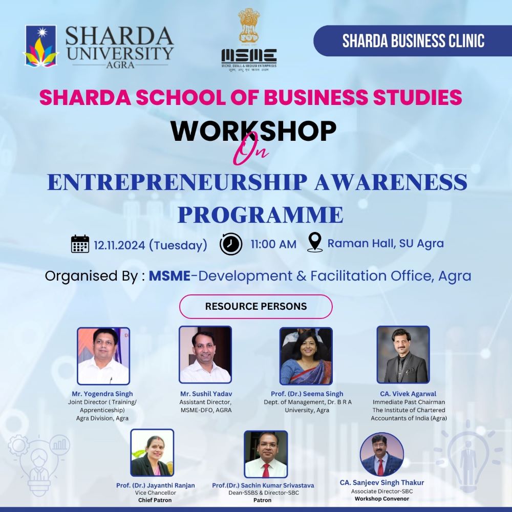 Entrepreneurship Awareness - Sharda University Agra