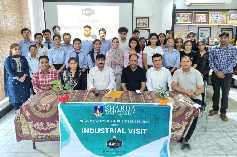 Industrial Visit to Dawar Footwear Industries - Sharda University Agra