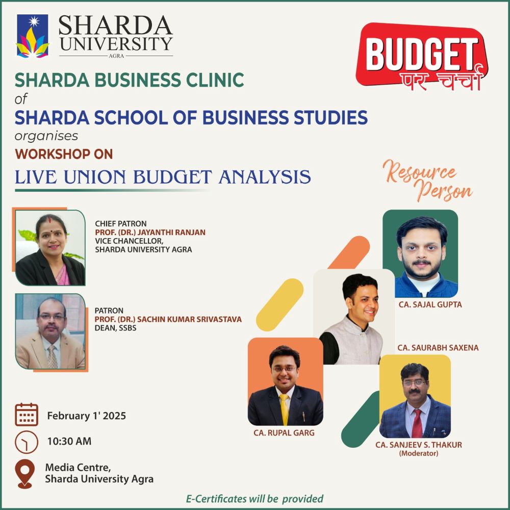 Live Union Budget Analysis - Sharda University Agra