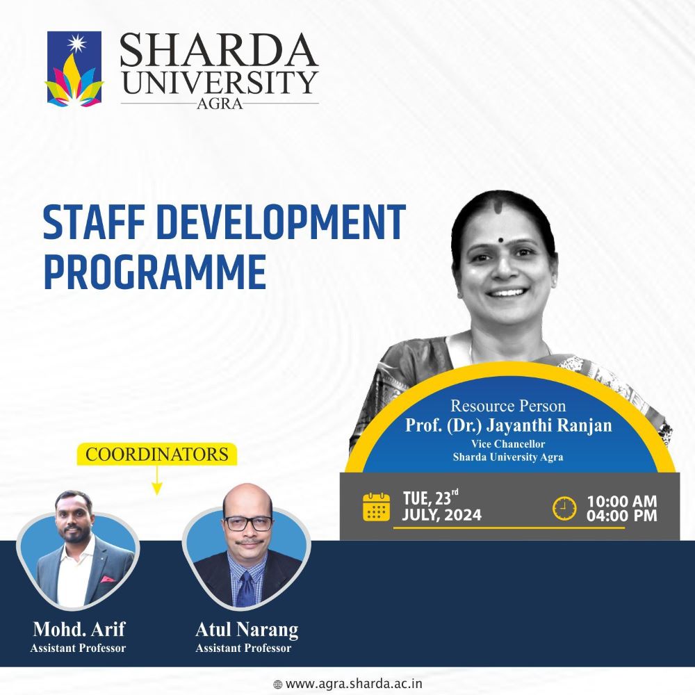 Staff Development Programme for both teaching and non-teaching staff members - Sharda University Agra