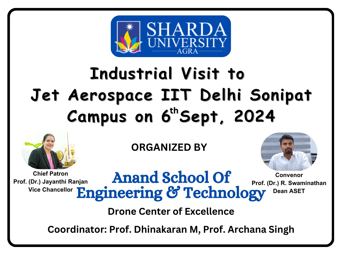 Industrial Visit to Jet Aerospace IIT Delhi Sonipat Campus - Sharda University Agra