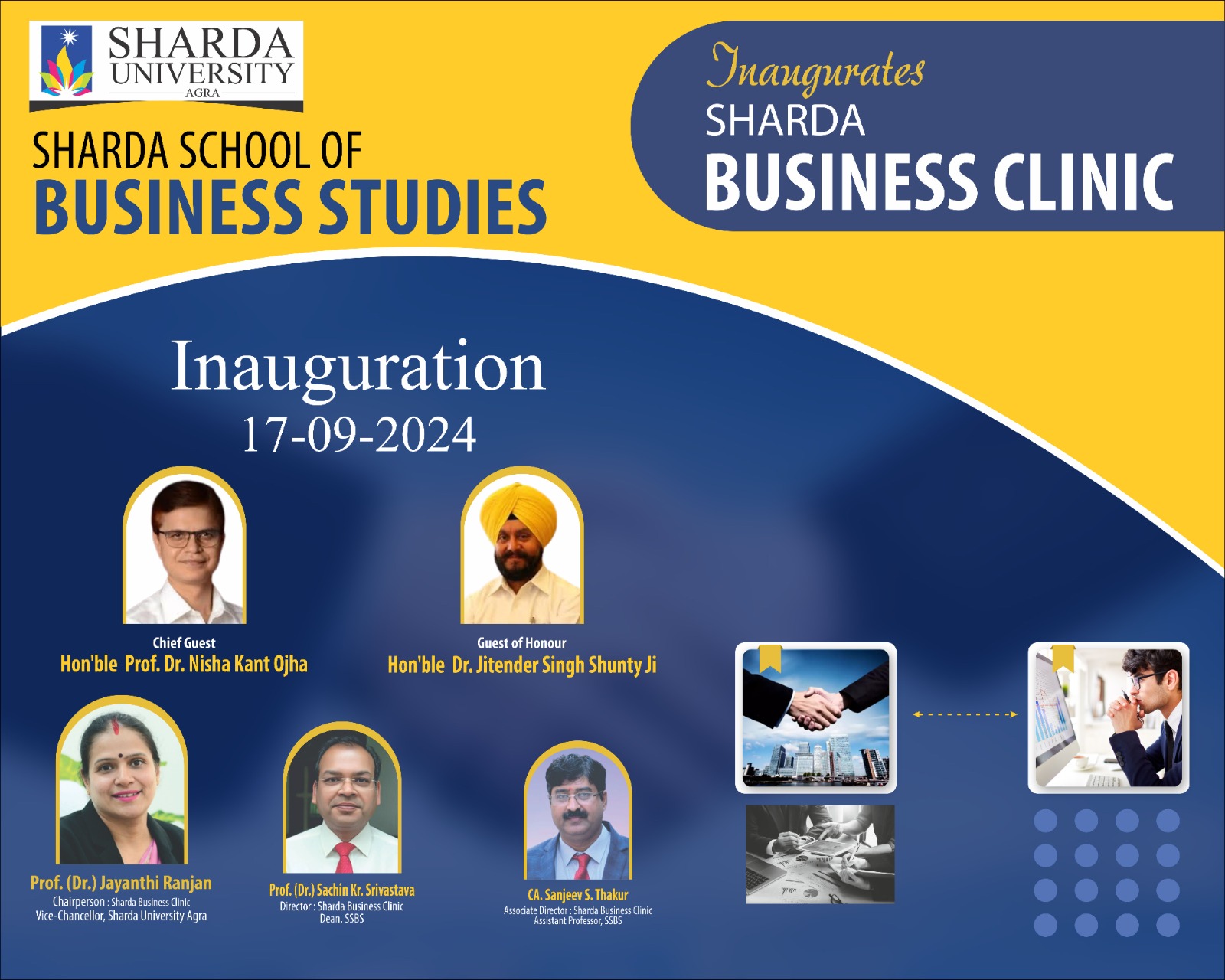 Orientation Program 2024 of SSBS (Business Clinic) - Sharda University Agra